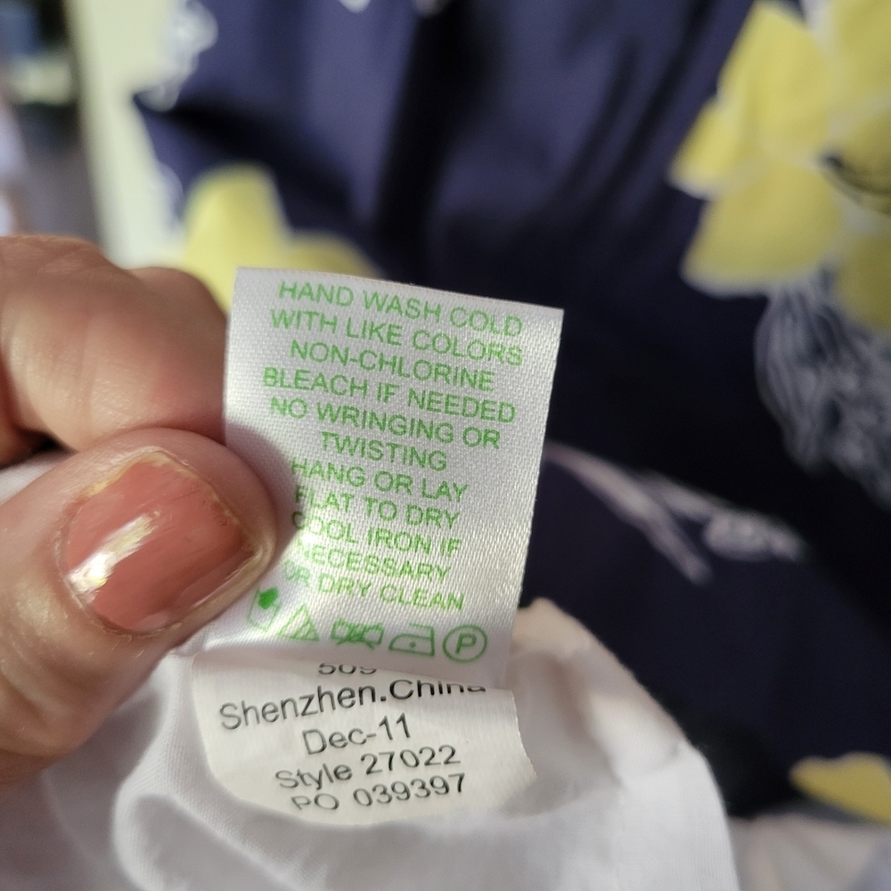 Lilly Pulitzer Avaline Navy Floral Above-Knee Dress S | Strapless Resort Spring - Picture 4 of 7